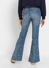 Jean Flare avec mélange de motifs, RAINBOW