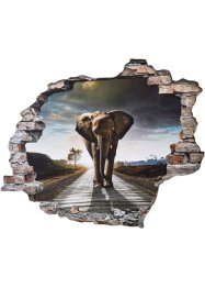 Sticker mural en 3D avec éléphant, bpc living bonprix collection