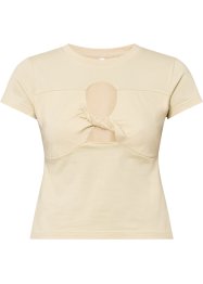T-shirt raccourci avec découpes en coton, RAINBOW