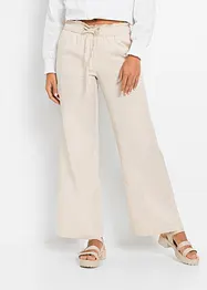 Pantalon Palazzo mélangé lin, bonprix