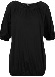 T-shirt coton avec base élastiquée et manches courtes, bpc bonprix collection