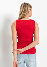 Top côtelé à encolure zippée, bonprix