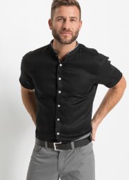 Chemise manches courtes avec lin à col montant, bpc selection