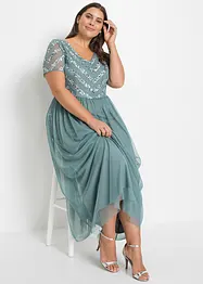 Robe longue brodée de sequins, bonprix