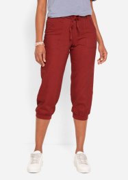 Pantalon en lin 3/4 avec taille confortable, Loose-Fit, bpc bonprix collection