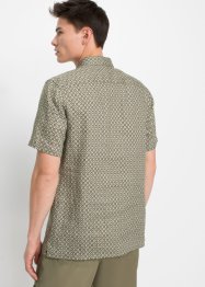 Chemise à manches courtes en lin avec imprimé minimaliste, bpc selection