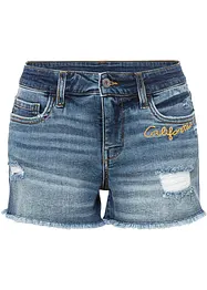 Short en jean à broderie, bonprix