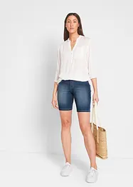 Bermuda en jean droit, taille mi-haute, bonprix
