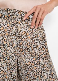 Jupe-culotte en satin imprimé avec polyester recyclé, BODYFLIRT