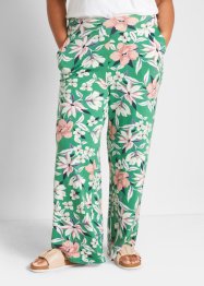 Pantalon en jersey à imprimé floral, coupe large, bpc bonprix collection