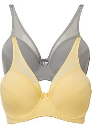 Lot de 2 soutiens-gorge à armatures avec mesh, bonprix