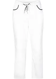 Pantalon 7/8 taille élastique en coton Paper Touch, bonprix