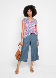 Jupe-culotte ample avec large empiècement taille confortable en twill léger, bpc bonprix collection