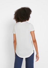 T-shirt long en viscose avec base arrondie, bpc bonprix collection