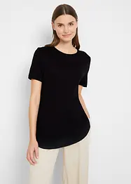 T-shirt long en viscose avec base arrondie, bonprix