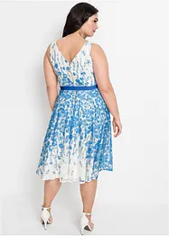 Robe midi en dentelle avec lien à nouer, bonprix