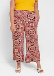 Jupe-culotte large en jersey avec large taille smokée, longueur 7/8, bonprix