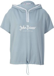 Sweat-shirt à capuche, matière légère, manches courtes, John Baner JEANSWEAR
