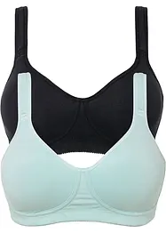 Lot de 2 soutiens-gorge coton moulés sans armatures, bonprix