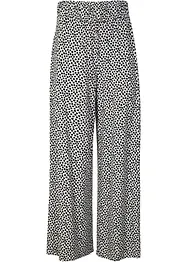 Pantalon palazzo en jersey avec taille confortable, imprimé, bonprix