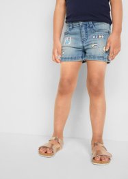 Short en jean fille avec imprimé licorne, John Baner JEANSWEAR