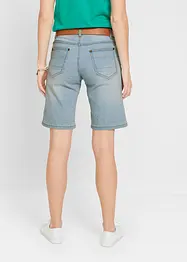 Bermuda en jean stretch avec revers coloré, bonprix