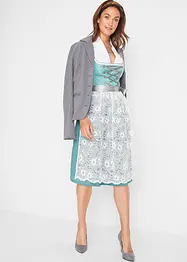 Dirndl avec tablier en dentelle, longueur genou (ens. 2 pces), bonprix
