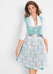 Dirndl avec tablier en dentelle, longueur genou (ens. 2 pces), bonprix