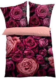 Parure de lit réversible avec roses, bpc living bonprix collection