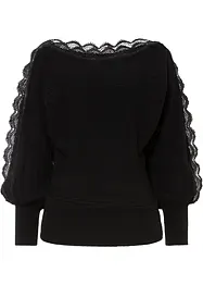 Pull avec dentelle, bonprix