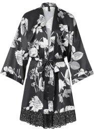 Kimono en satin avec imprimé délicat, BODYFLIRT