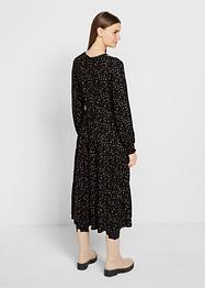 Robe en jersey midi en viscose, avec lien à nouer, bpc bonprix collection