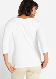 T-shirt extensible à encolure bateau, bonprix