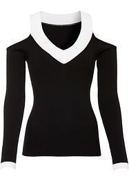 T-shirt en maille avec épaules dénudées, BODYFLIRT boutique