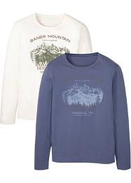 Lot de 2 T-shirts manches longues, John Baner JEANSWEAR