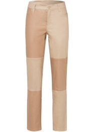 Pantalon en synthétique imitation cuir avec color block, RAINBOW