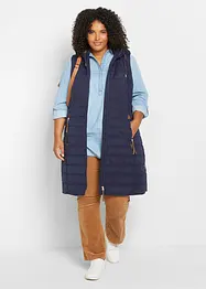 Gilet long sans manches matelassé, bonprix