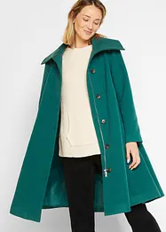 Manteau trapèze en imitation laine avec large col montant, bonprix