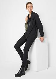 Blouse trapèze avec bords-côtes et zip, bpc bonprix collection