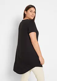 T-shirt long en viscose, manches courtes, bonprix