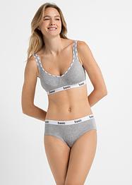 Lot de 2 soutiens-gorge sans armatures avec coton, bpc bonprix collection