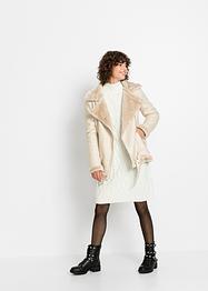 Veste biker longue avec doublure peluche, RAINBOW