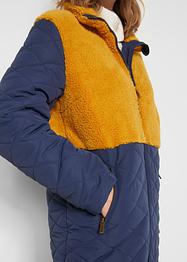 Manteau matelassé avec empiècement fourrure peluche, John Baner JEANSWEAR