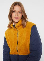 Manteau matelassé avec empiècement fourrure peluche, John Baner JEANSWEAR