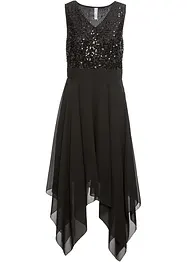 Robe midi en mousseline rehaussée de sequins, bonprix