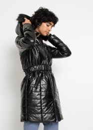 Femme Vêtements Manteaux Manteaux de fourrure Manteau boutonné en peau lainée DROMe en coloris Noir 