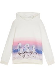 Sweat-shirt à capuche fille avec motif cheval, bpc bonprix collection