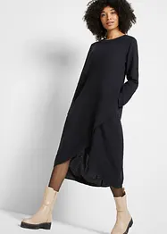 Robe midi en flanelle avec poches, bonprix