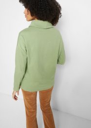 T-shirt manches longues en coton durable avec col roulé ample, bpc bonprix collection
