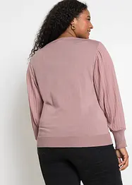 Pull avec manches plissées, bonprix